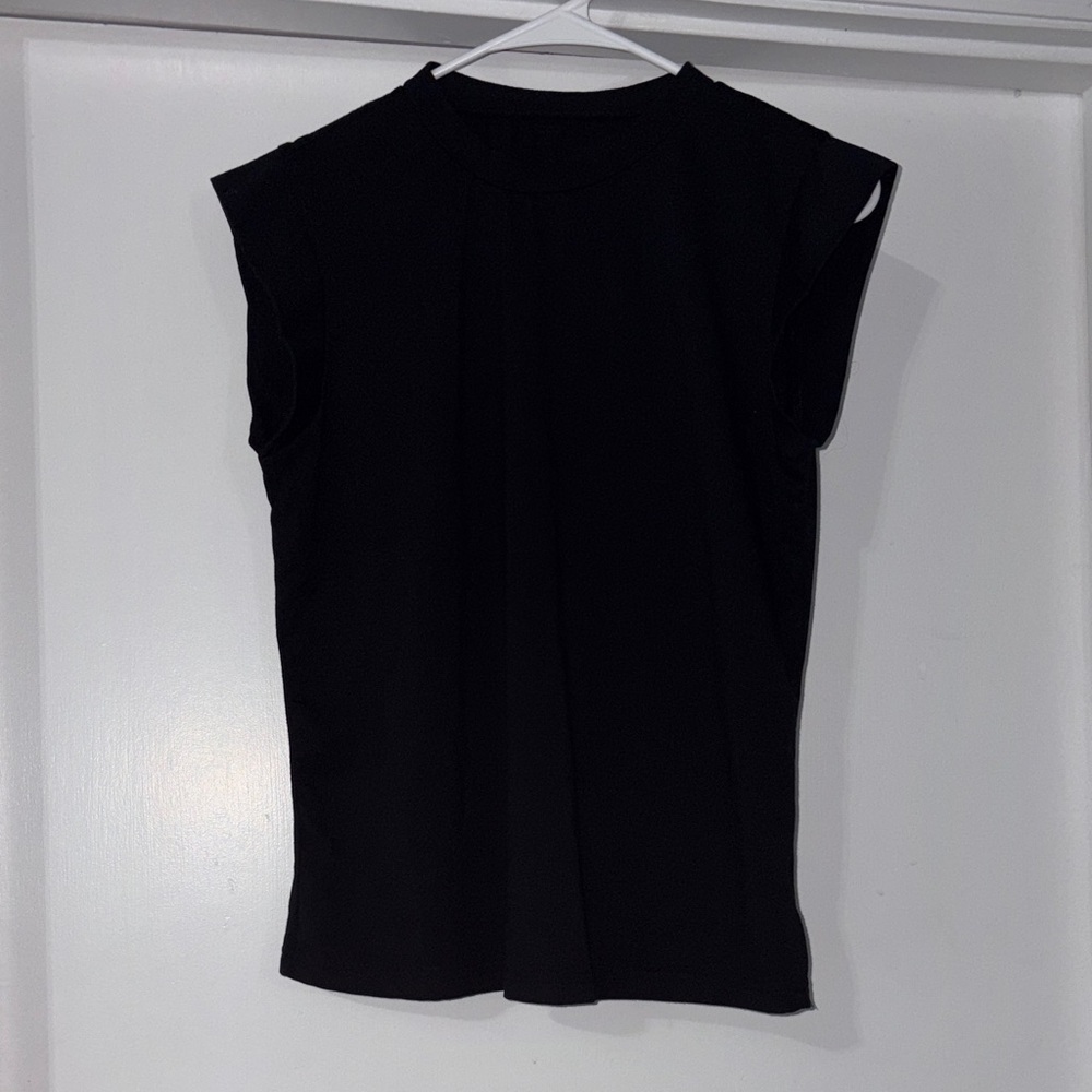 Elegant Black Sleeveless Tee